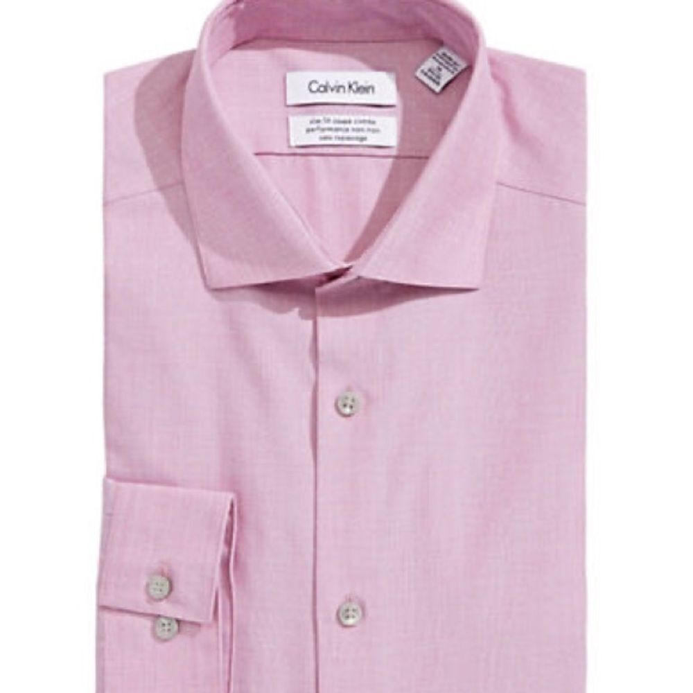 Calvin Klein Steel Slim-fit Dotted Dress Shirt-garnet-16-34/35